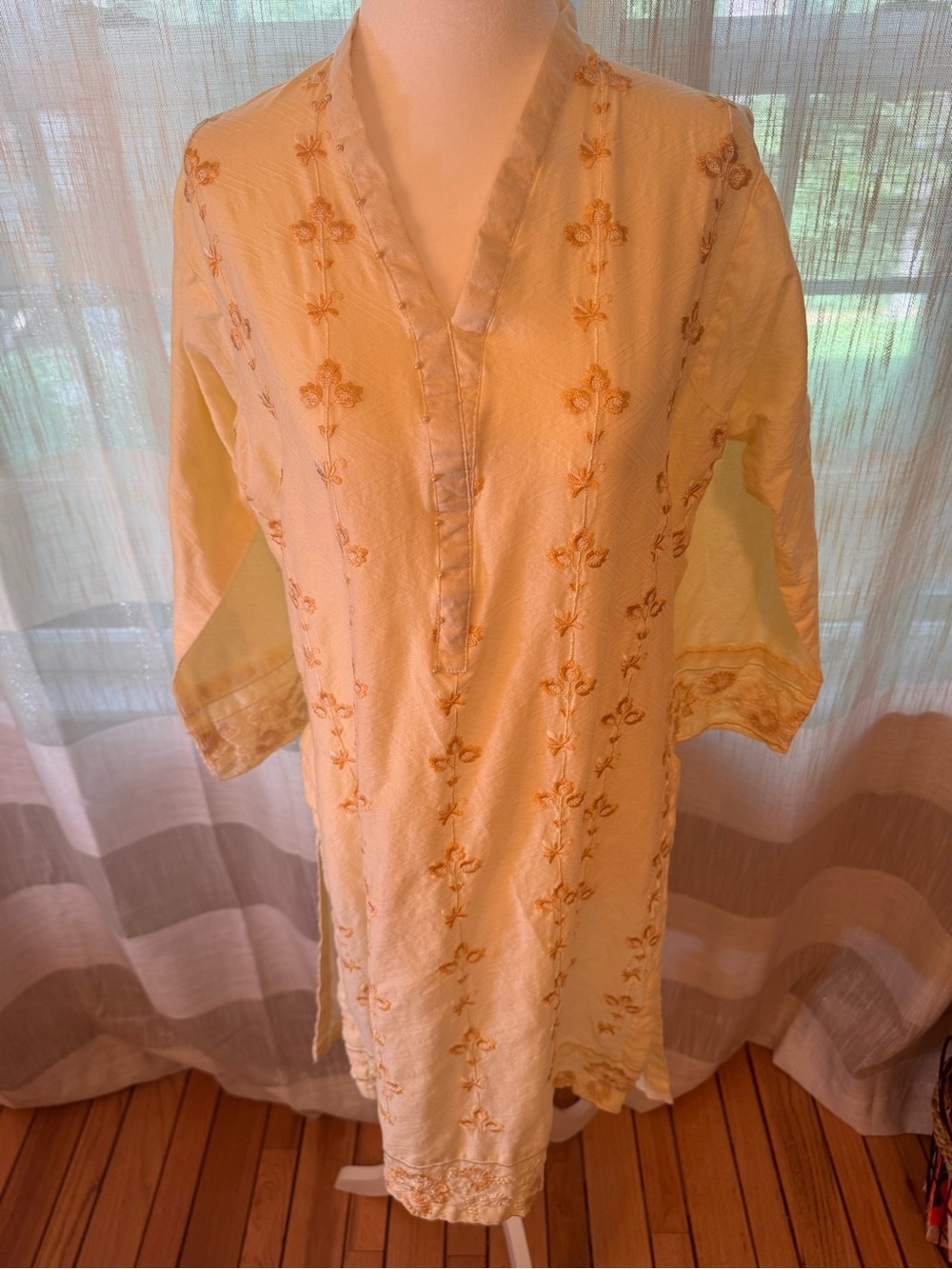 Yellow Embroidered Kurta from Shalimar's